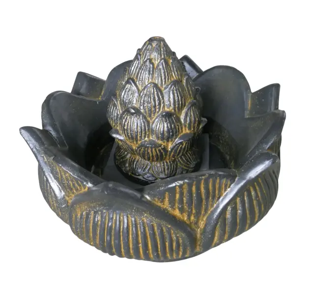 Product image 4 of the product “Watergame lotus, 60cm Ø | GRC (Glassfibre Reinforced Concrete), Copper Finish ”